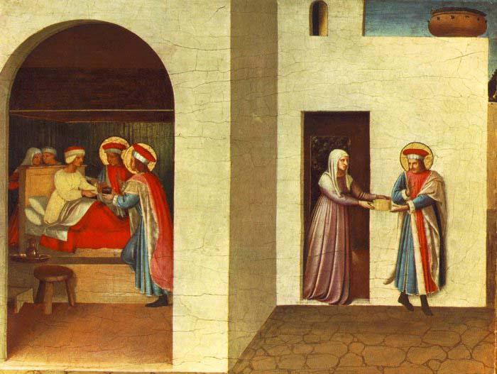 Fra Angelico The Healing of Palladia by Saint Cosmas and Saint Damian Germany oil painting art